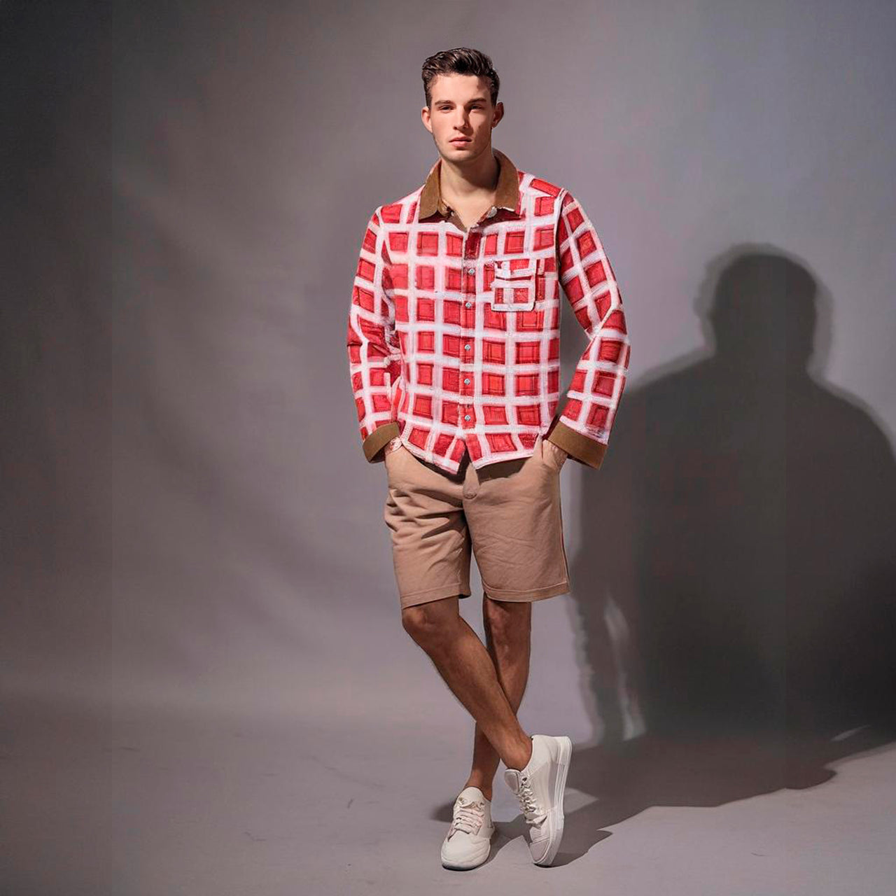 Camisa con cuello de Pana