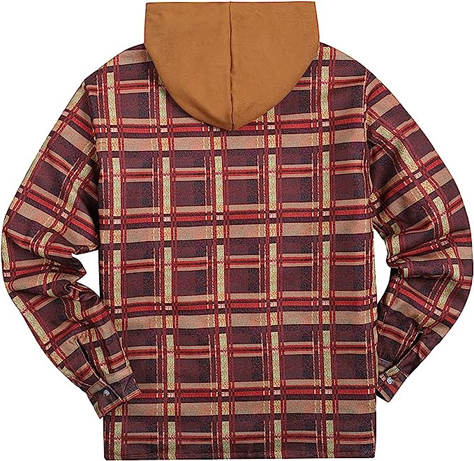 Campera Liviana a cuadros Con Capucha