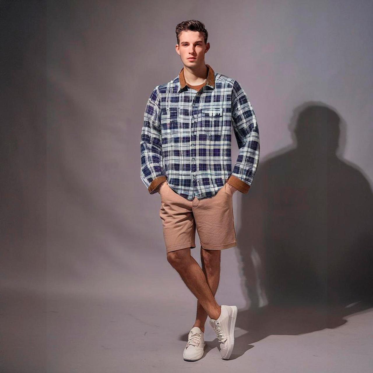 Camisa con cuello de Pana