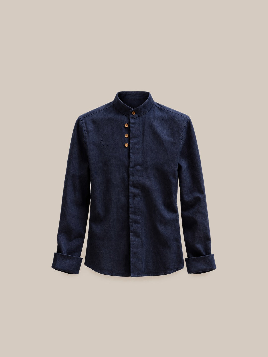 Camisa de lino Manga Larga azul - GOAT LONDON