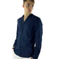 Camisa de Lino Manga Larga cuello en V