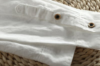 Thumbnail for Camisa de lino Manga Larga cuello mao