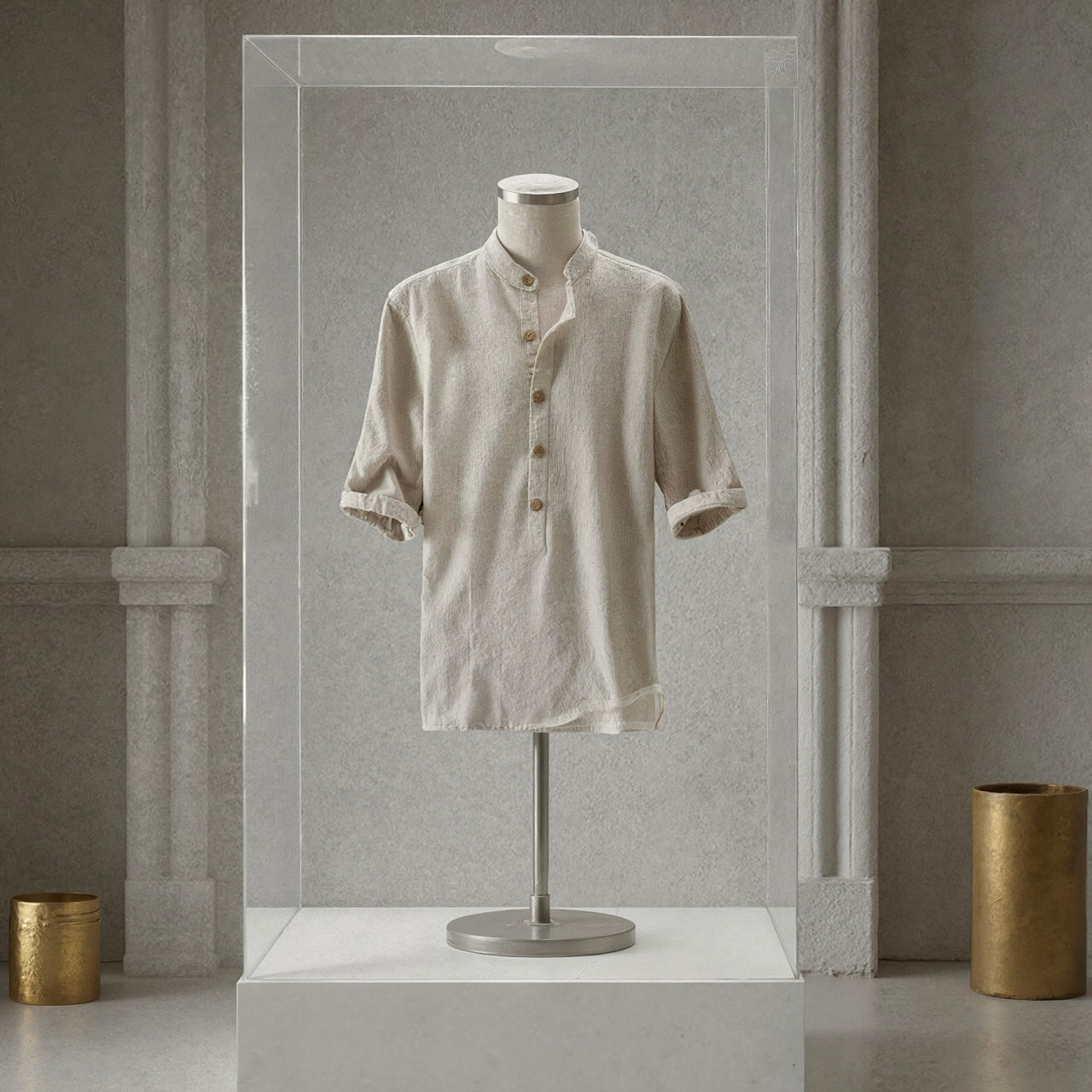 Camisa de lino Manga 3/4