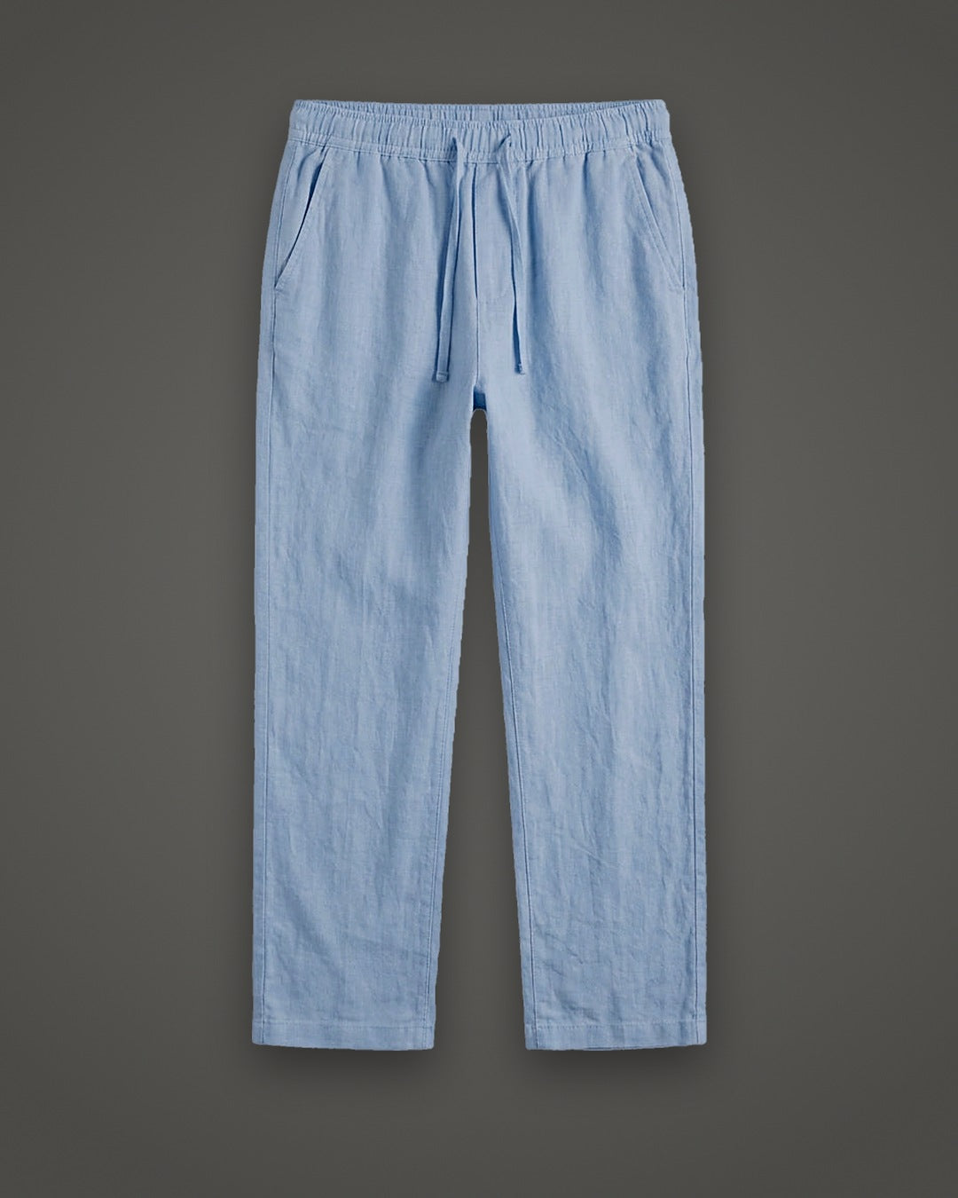 Pantalón de bambula y lino celeste