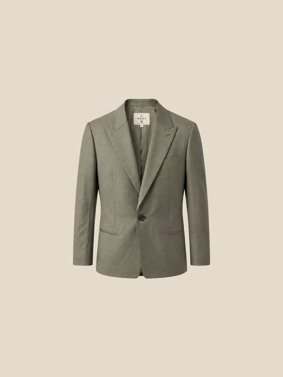 Blazer Burlington Peak Lapel - verde oliva detalle