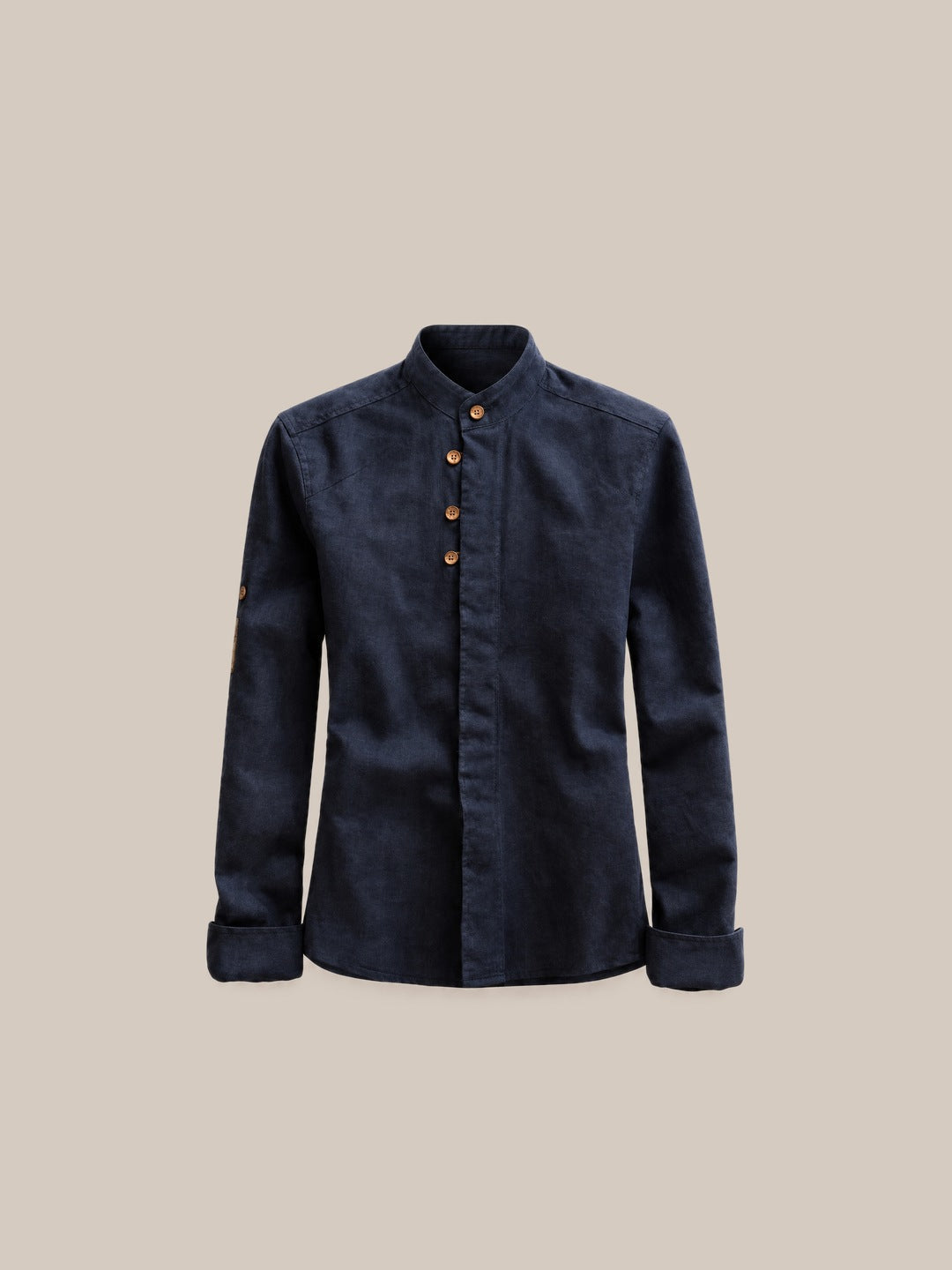 Camisa de lino Manga Larga azul - GOAT LONDON