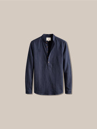 Thumbnail for Camisa de lino cuello mao - 3 azul.jpg