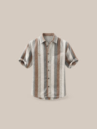Thumbnail for Camisa Marylebone 100% Lino marrón - GOAT LONDON