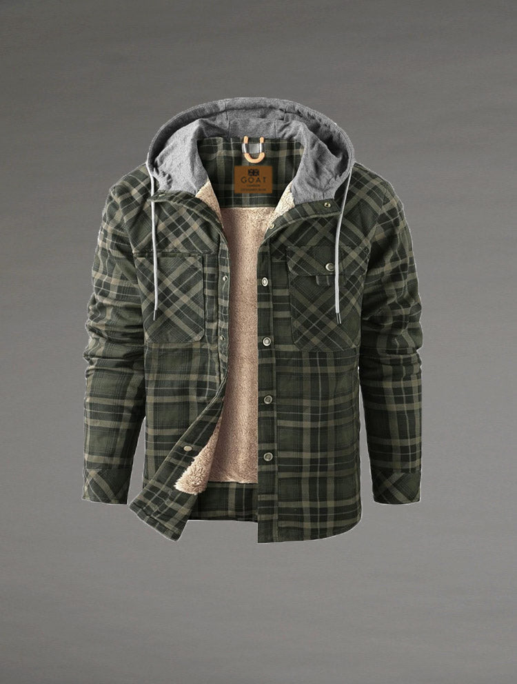 Campera de Algodón marrón a cuadros