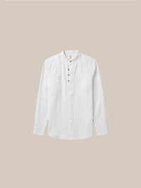 Thumbnail for Camisa de lino Manga Larga - 11 blanca