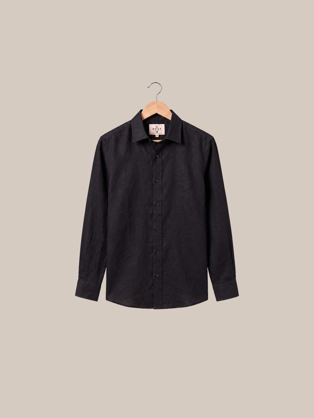 Camisa Savile Row Black Linen - percha