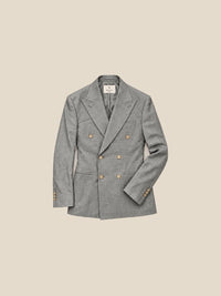 Thumbnail for Blazer St James's Linen Double-Breasted - gris flat
