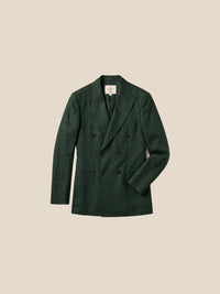 Thumbnail for Blazer St James's Linen Double-Breasted - verde oscuro flat