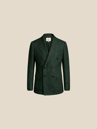 Thumbnail for Blazer St James's Linen Double-Breasted - verde oscuro frente