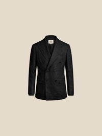 Thumbnail for Blazer St James's Linen Double-Breasted - negro frente