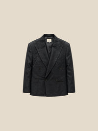 Thumbnail for Blazer St James's Linen Double-Breasted - negro detalle