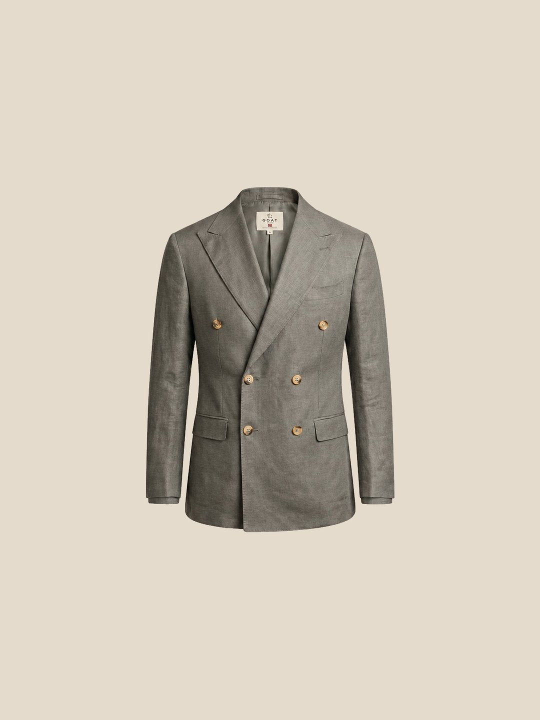 Blazer St James's Linen Double-Breasted - gris frente