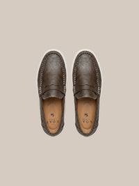 Thumbnail for Mocasín Holland Park Platform Penny — 18 dark brown arriba - IA.jpg