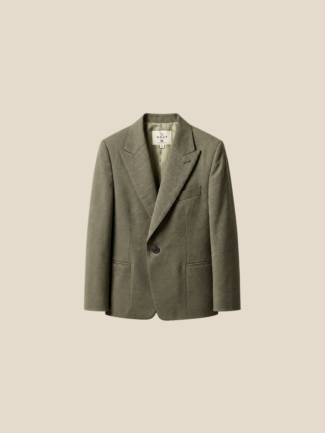 Blazer Burlington Peak Lapel — Burlington v2 verde oliva detalle - IA.jpg
