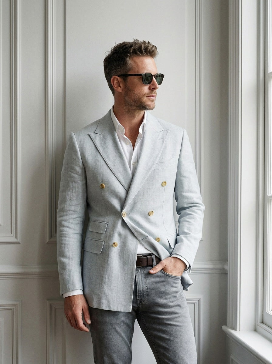 Blazer Regent's Park Double-Breasted — Regent's Park celeste - plano medio dia.jpg
