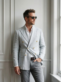 Thumbnail for Blazer Regent's Park Double-Breasted — Regent's Park celeste - plano medio dia.jpg