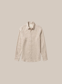 Thumbnail for Camisa Beckenham de lino — Beckenham beige Shopify plano - IA.jpg