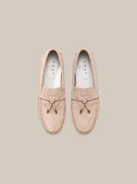 Thumbnail for Mocasín Belsize Suede Tassel — 11 khaki arriba elegante - IA.jpg