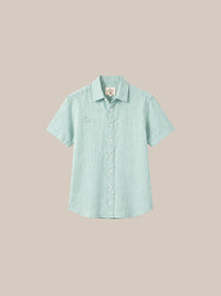 Thumbnail for Camisa 100% Lino (Black Line) — 1 verde - IA Gemini.jpg