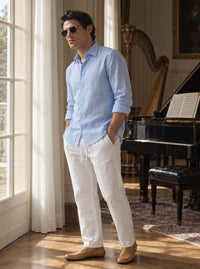 Thumbnail for Camisa Knightsbridge Sky Blue Poplin — Modelo 53 celeste - Modelo V detalle GPT.jpg