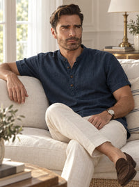 Thumbnail for Camisa Goat London Classic — Classic azul - Modelo 1 interior GPT.jpg
