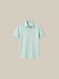 Thumbnail for Camisa 100% Lino (Black Line) — 2 verde - IA Gemini.jpg