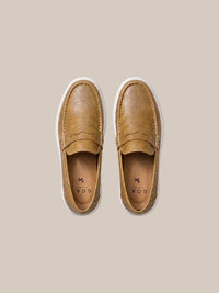 Thumbnail for Mocasín Holland Park Platform Penny — 18 light brown arriba elegante - IA.jpg