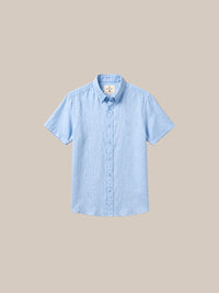 Thumbnail for Camisa 100% Lino (Black Line) — 2 celeste - IA Gemini.jpg