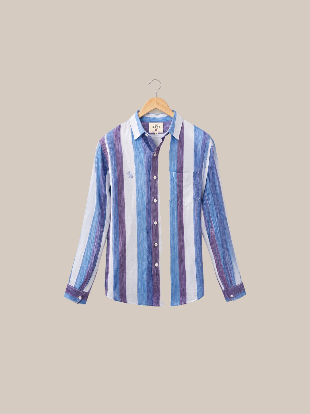 Camisa London Eye mang larga (100% lino) — London Eye ML azul Shopify percha - IA.jpg