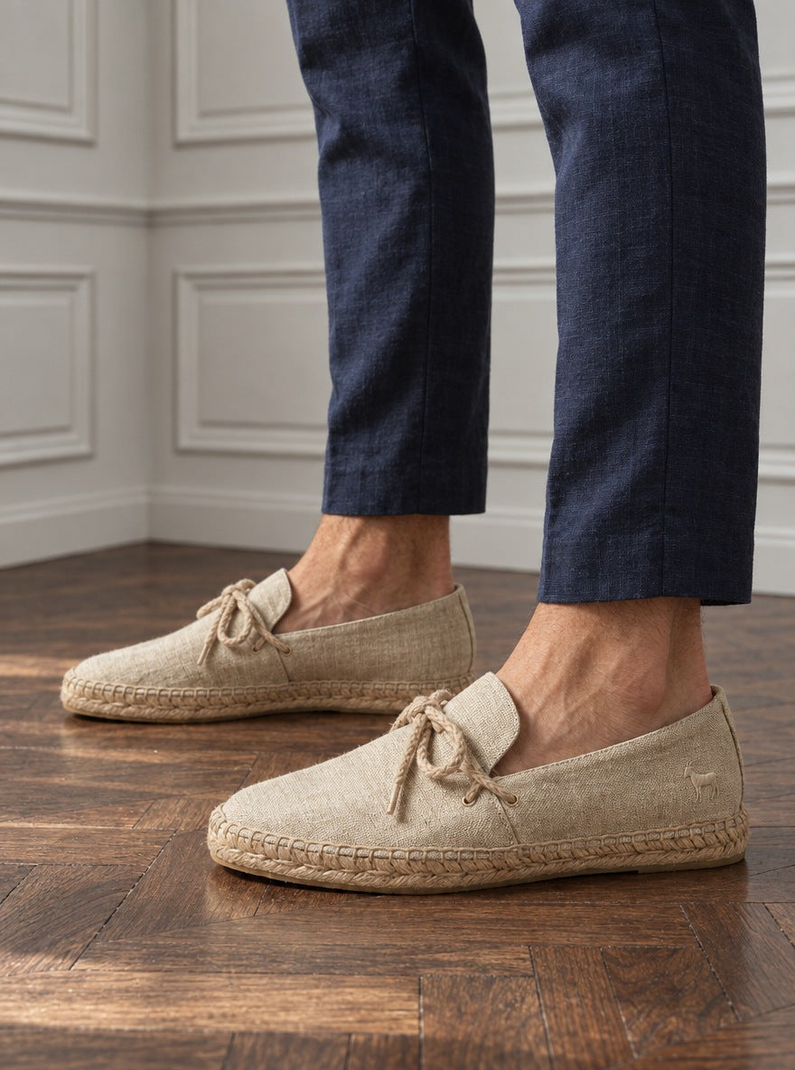 Zapato Wimbledon Linen Espadrille — Wimbledon kaki - modelo detalle GPT.jpg