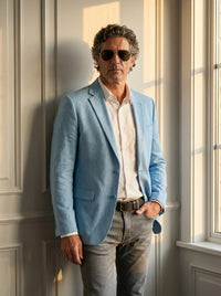 Thumbnail for Blazer Berkeley Square Tailored — Berkeley Square celeste - plano medio atardecer.jpg
