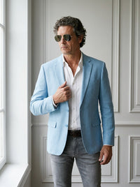 Thumbnail for Blazer Berkeley Square Tailored — Berkeley Square celeste - primer plano.jpg
