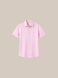 Thumbnail for Camisa 100% Lino (Black Line) — 2 rosa - IA Gemini.jpg