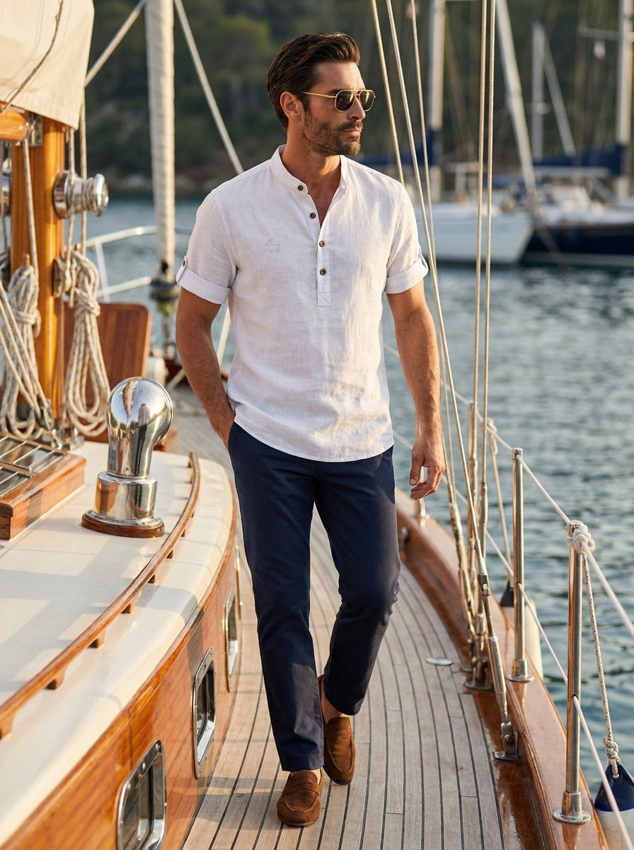 Camisa Goat London Classic — Classic blanca - Modelo 1 puerto.jpg