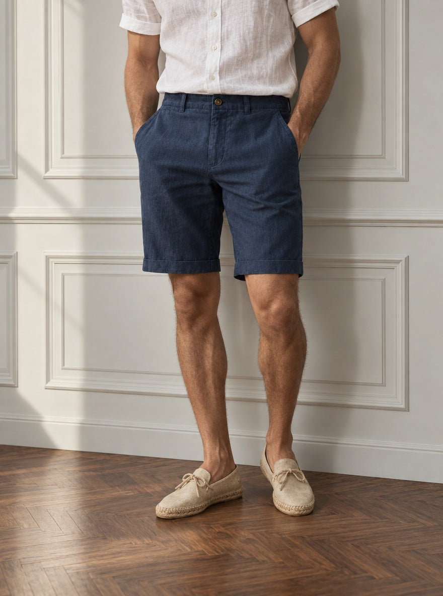 Bermuda de lino — Bermuda lino azul - modelo detalle GPT.jpg