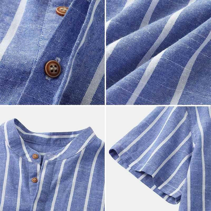 Camisa de lino a Rayas