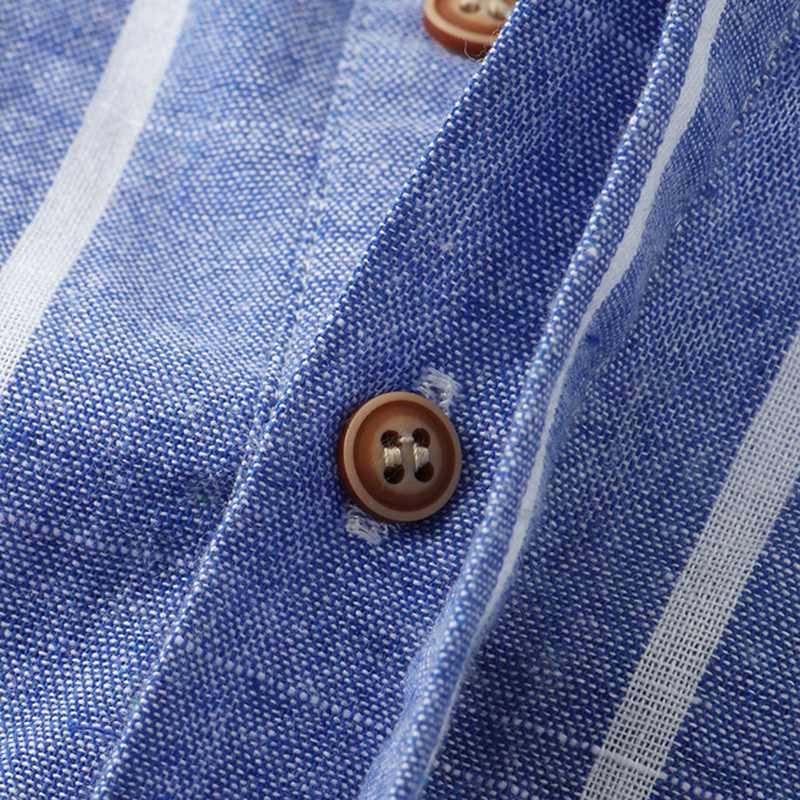 Camisa de lino a Rayas