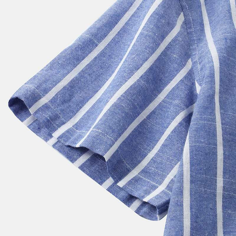 Camisa de lino a Rayas